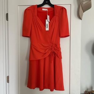 JONATHAN SIMKHAI Lilit Mini Dress in Poppy Orange NWT